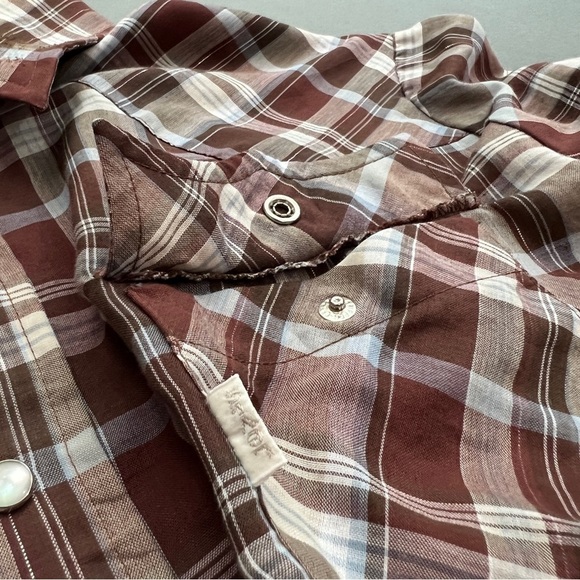 Vintage 70s White Tag Levi’s Plaid Western Button Up Shirt - Picture 9 of 14